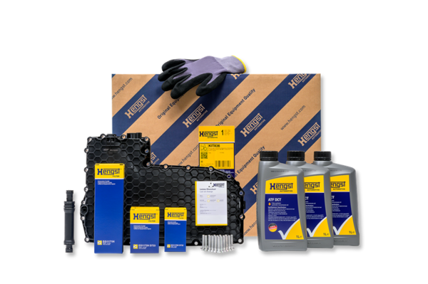 Transmission oil change kits with filter and/or pan